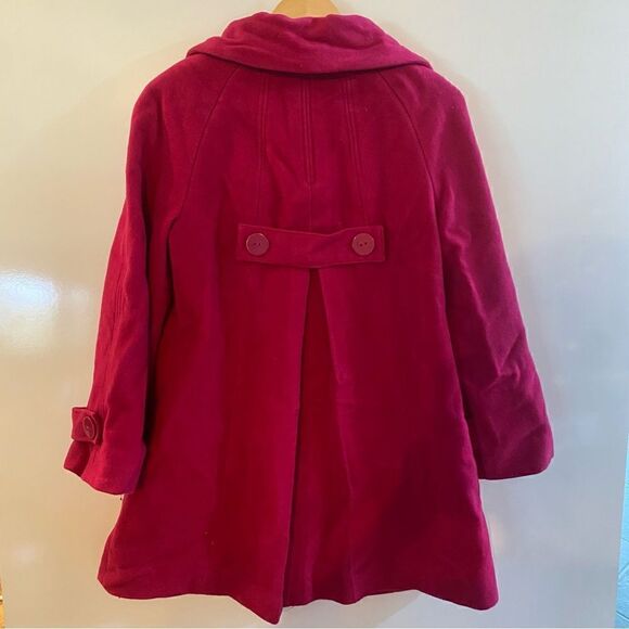 Chadwicks pink wool pea coat size 4 - Picture 3 of 6